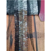 Trim Black Silver Sequins On Black