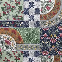 Flowers Muko Black Green Tiles