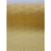 Fabric Cotton Broderie Lemon