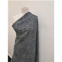Fabric Lydia Black White Viscose