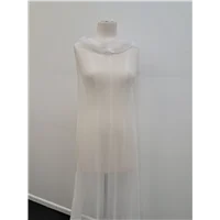 Fabric Pleated Tulle Ivory