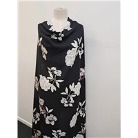 Printed Rayon 1 Black Large Floral
