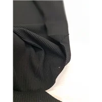 Fabric Corded Rib Black