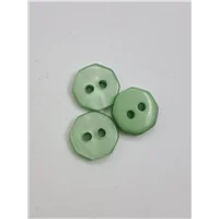 Button Octagon 10mm Light Green
