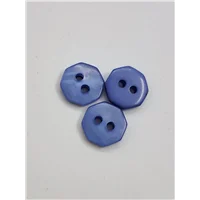 Button Octagon 10mm Cornflower