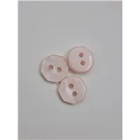 Button Octagon 10mm Light Pink