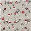 Flannelette Grey with Red and White Flowers - photo 1