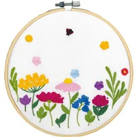 Vervaco Kit 0222902 Summer Flowers with Hoop