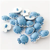 Button 163893 24 18 Fish Blue White