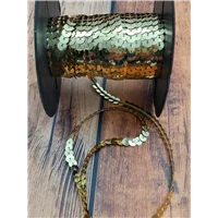 Sequins Single Row 6mm Gold