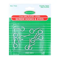 Sullivans 17mm Screw Hooks & Eyes