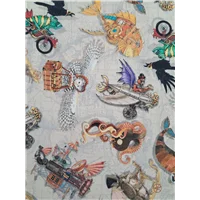 Children Steam Punk Toss Grey Map