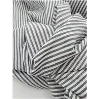 Fabric Striped Linen Cotton Black White