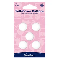 Self Cover Button Plastic 18mm