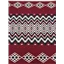 Fabric Maori Print Burgundy White Black - photo 2