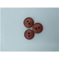Button 2113 2 Hole Mid Brown Wood Look