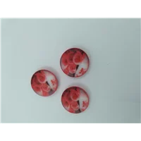 Button SA 1468a 24 Red Rose Shank
