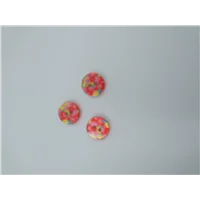 Button IA 41193 20 Bright Multi Floral
