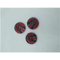 Button IA 40624 36 Grey Red Patterned