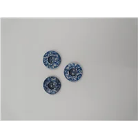 Button IA 41308 28 Grey Blue Patterned