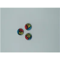 Button IA 41759 24 Geometric Pattern On Black