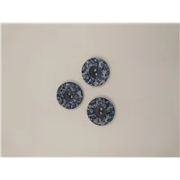 Button IA 41308 36 Grey Blue Patterned