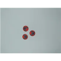 Button 1545a 24l 1323 Red Butterfly