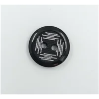 Button IA 40706 24 Blk White