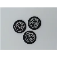 Button SA 16027 24 Blk Grey Flora