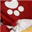 Canvas Printed White Paw Print On Rust Red - photo 2