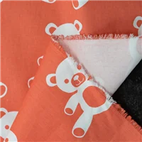 Cotton Twill Teddy Coral