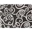 Felt Squares White Swirl On Black