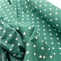 Fabric Cortona Green White Spot