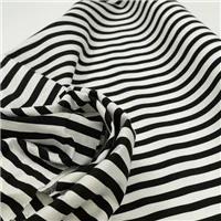 Cotton Stripe Black White