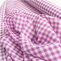 Gingham Polyester Cotton 1/ 4'' Lilac