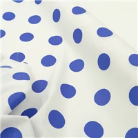 Poly Cotton White Royal Large Spot