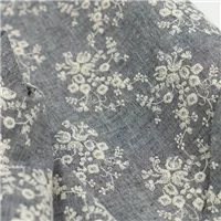 Fabric W2578 Embroidered Chambray Print 1