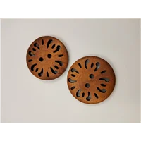 Button 26CH 30 Chocolate Vintage 30mm