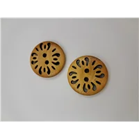 Button 26MU25 Mustard Vintage 25mm