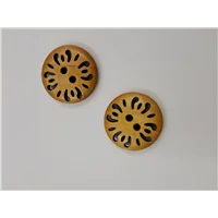 Button 26MU20 Mustard Vintage 20mm