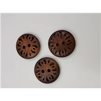 Button 26CH20 Chocolate Vintage 20mm
