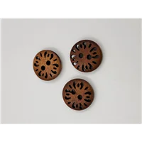 Button 26CH15 Chocolate Vintage 15mm