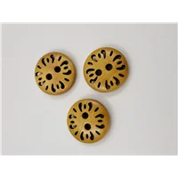 Button 26MU15 Mustard Vintage 15mm