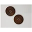 Button 25DB30 Dark Brown Circular 30mm