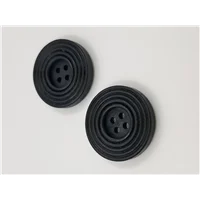 Button 25BL25 Black Circular 25mm