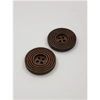 Button 25DB25 Dark Brown Circular 25mm
