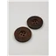 Button 25DB25 Dark Brown Circular 25mm