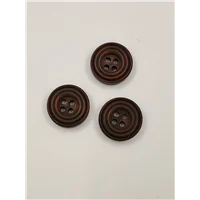 Button 25DB15 Dark Brown Circular15mm