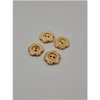 Button 21CR15 Cream Flower 15mm