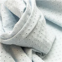 Fabric Bluebell Pale Blue Embroidery